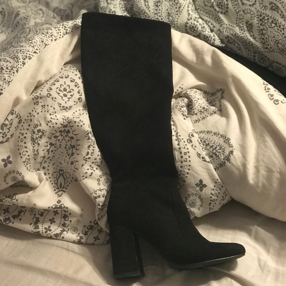Knee high black boots